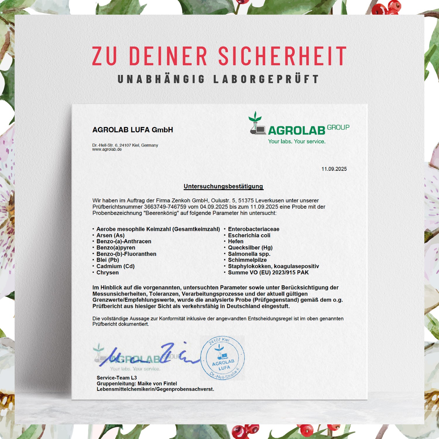 Beerenkoenig Vitamin-C-Komplex Laborbild