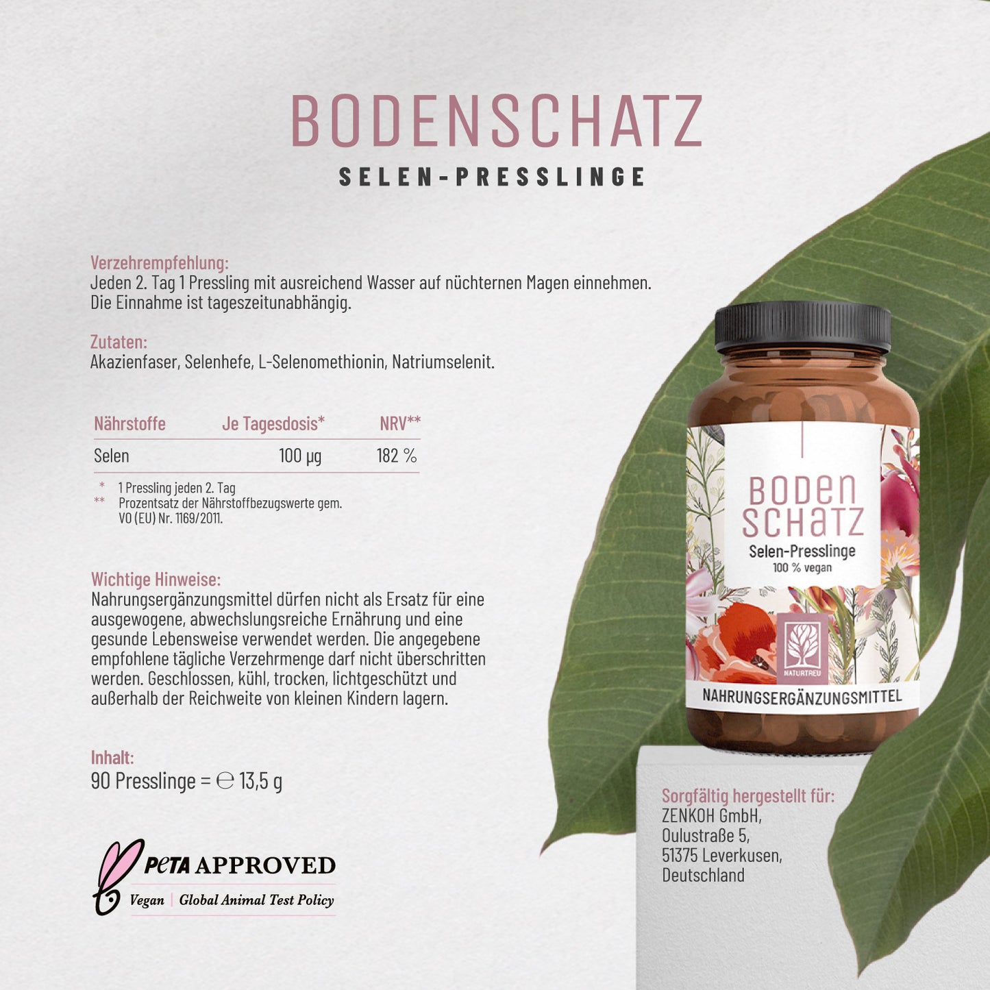 Bodenschatz Selen-Presslinge Etikett01