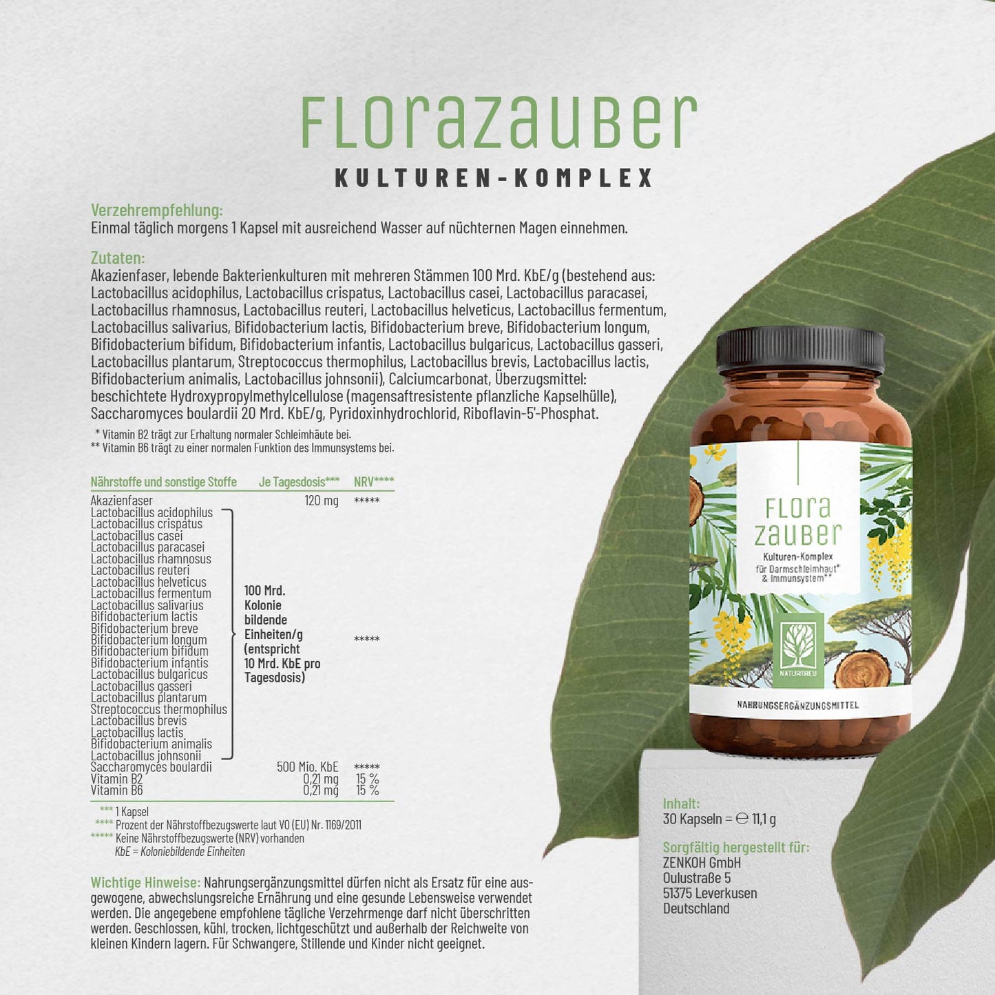 Florazauber Kulturen-komplex Etikett