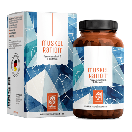 Muskelration Magnesiumcitrat und L-Glutamin Titelbild