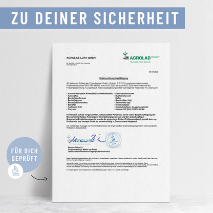 Lungenkraut Laborzertifikat