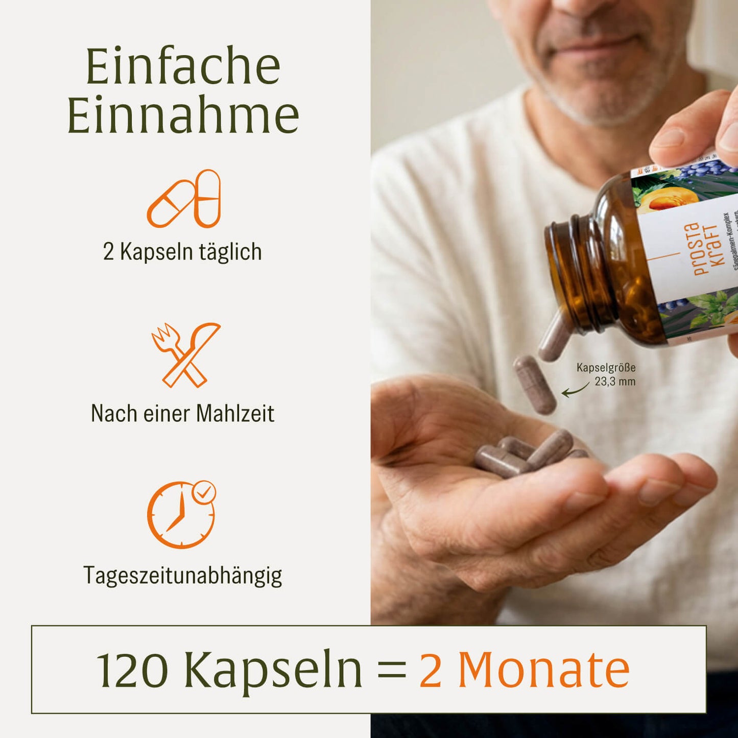 Prostakraft: Sägepalmen-Komplex mit Kürbis, Traubenkern, Brennnessel, Vitamin E, Zink & Selen