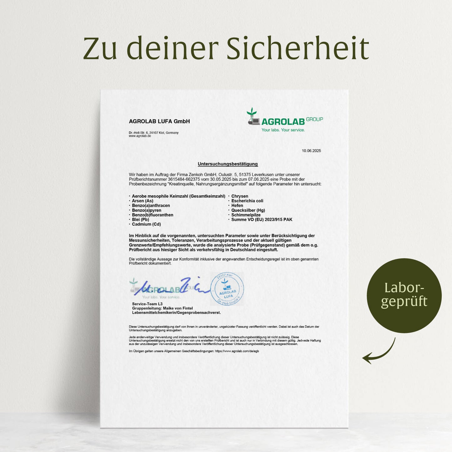 Kreatinquelle: Kreatin-Monohydrat mit 200 Mesh