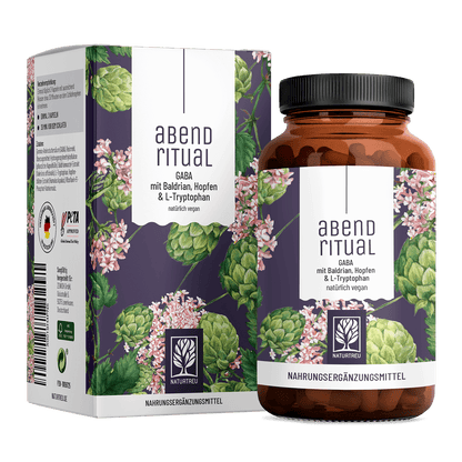 Abendritual GABA Baldrian Hopfen L-Tryptophan Titelbild 