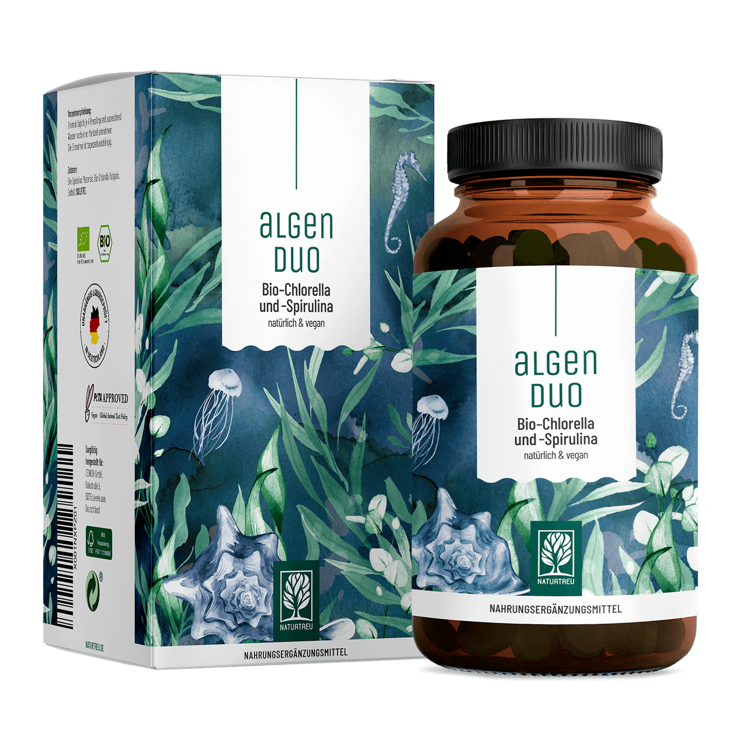Algenduo Bio-Chlorella-und-Spirulina Titelbild