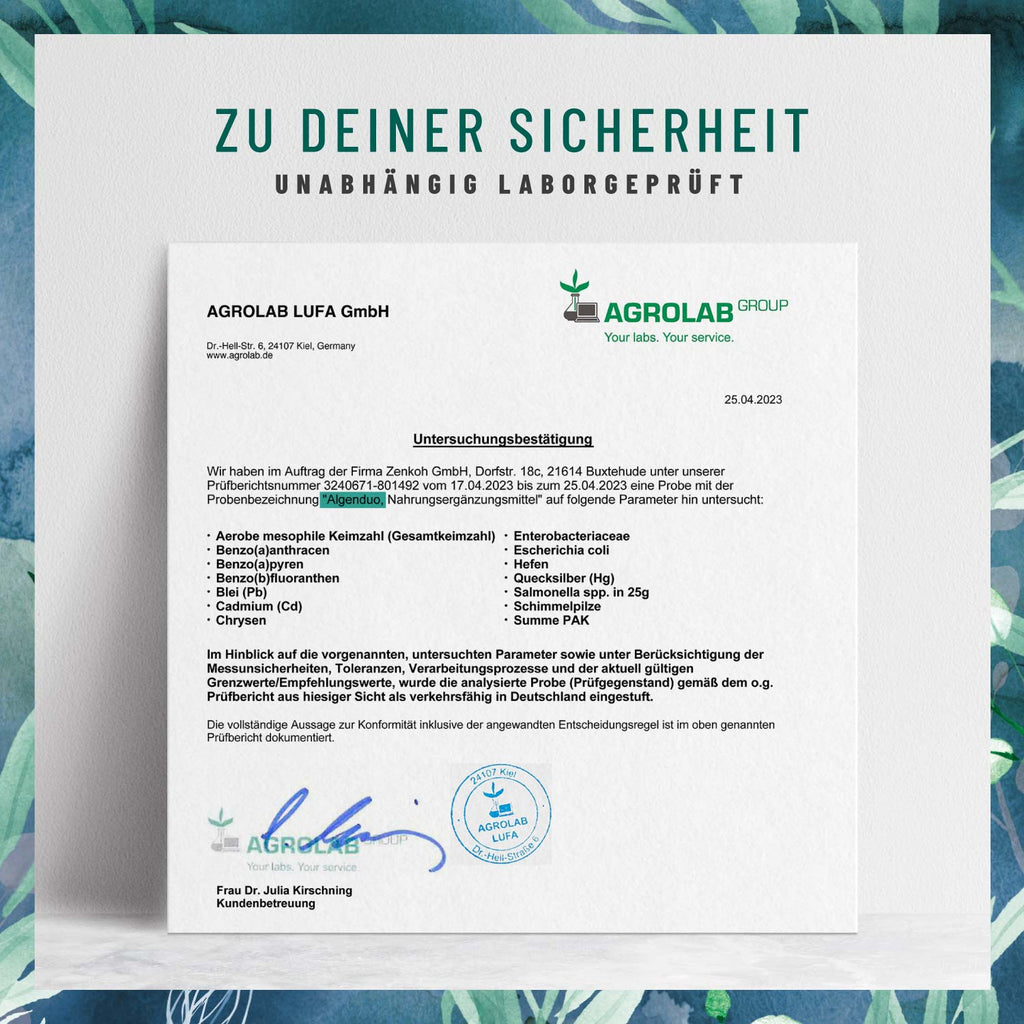 Algenduo Bio-Chlorella Bio Spirulina Laborgeprüft