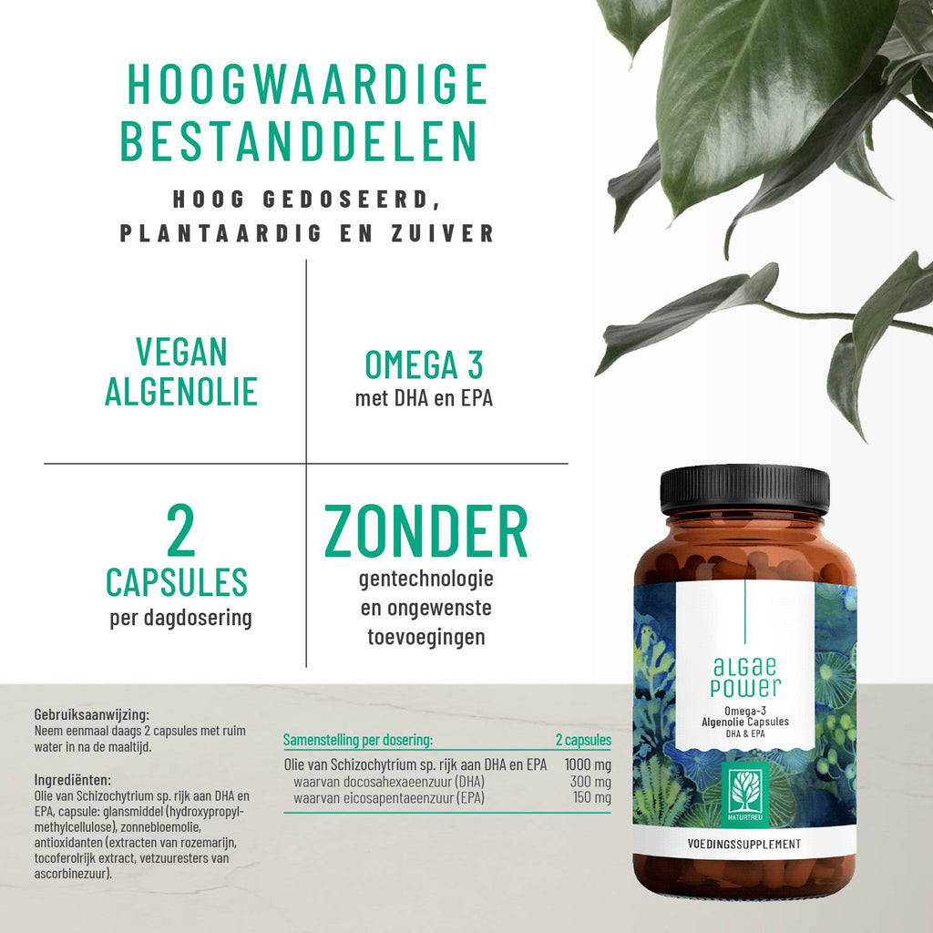Algenkraft Omega3 Algenoel DHA EPA NL Inhaltsstoffe