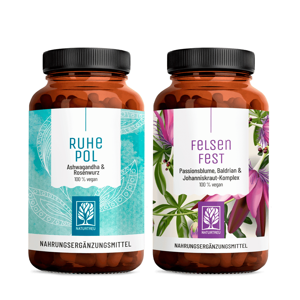 Anti Stress- Paket Ruhepol Felsenfest Baldrian Ashwagandha TItelbild