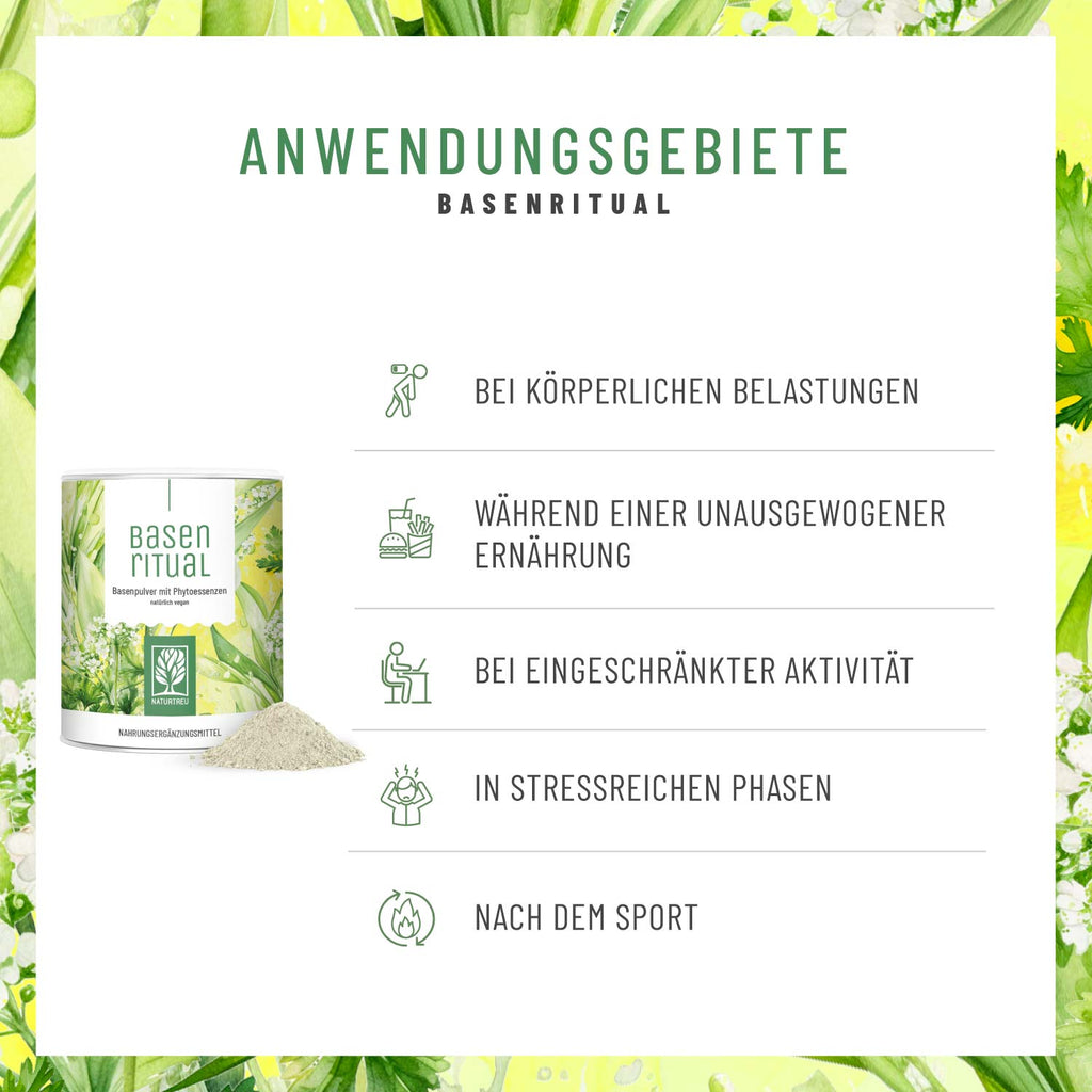 Basenritual Basenpukver mit Phytoessenzen Anwendungsgebiete