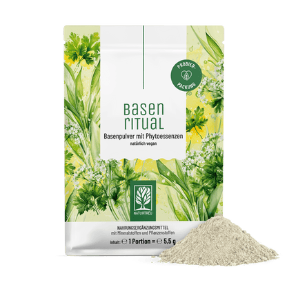 Basenritual Basenpulver mit Phytoessenzen Sachet Titelbild Pulver