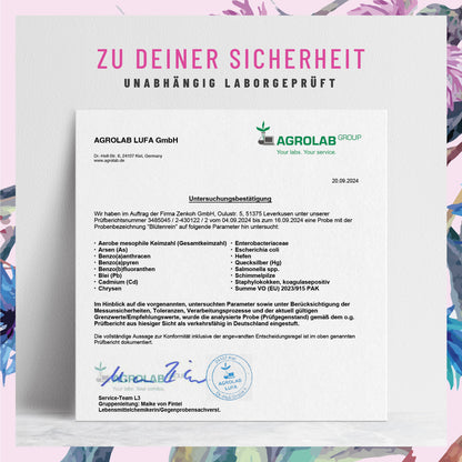 Blütenrein Leber-Komplex Laborzertifikat