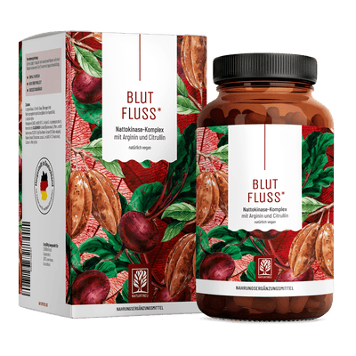 Blutfluss: Nattokinase-Komplex mit Arginin und Citrullin