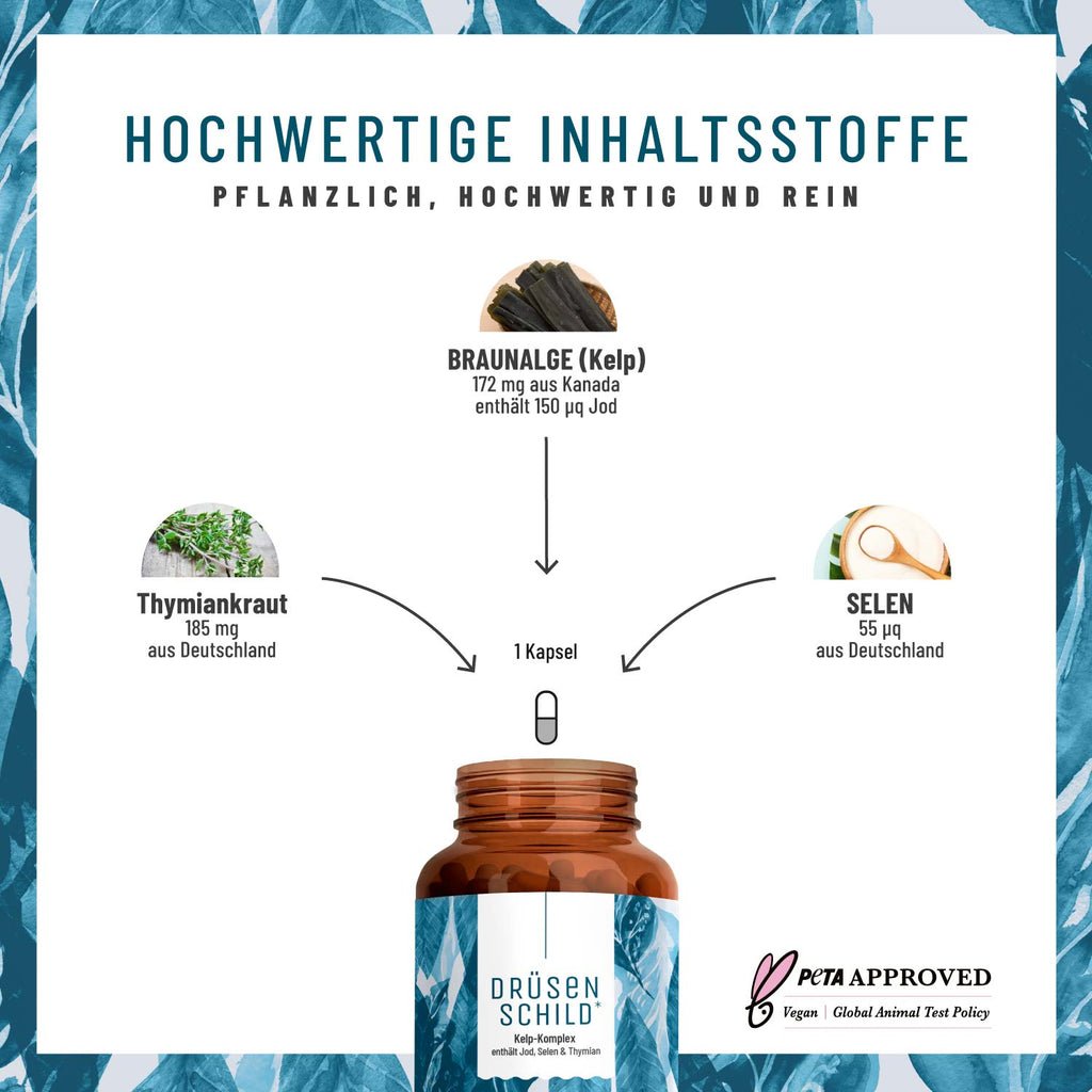 Druesenschild Kelp-Komplex Jod hochwertige Inhaltsstoffe