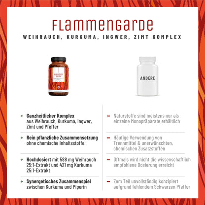 Flammengarde im Vetgleich