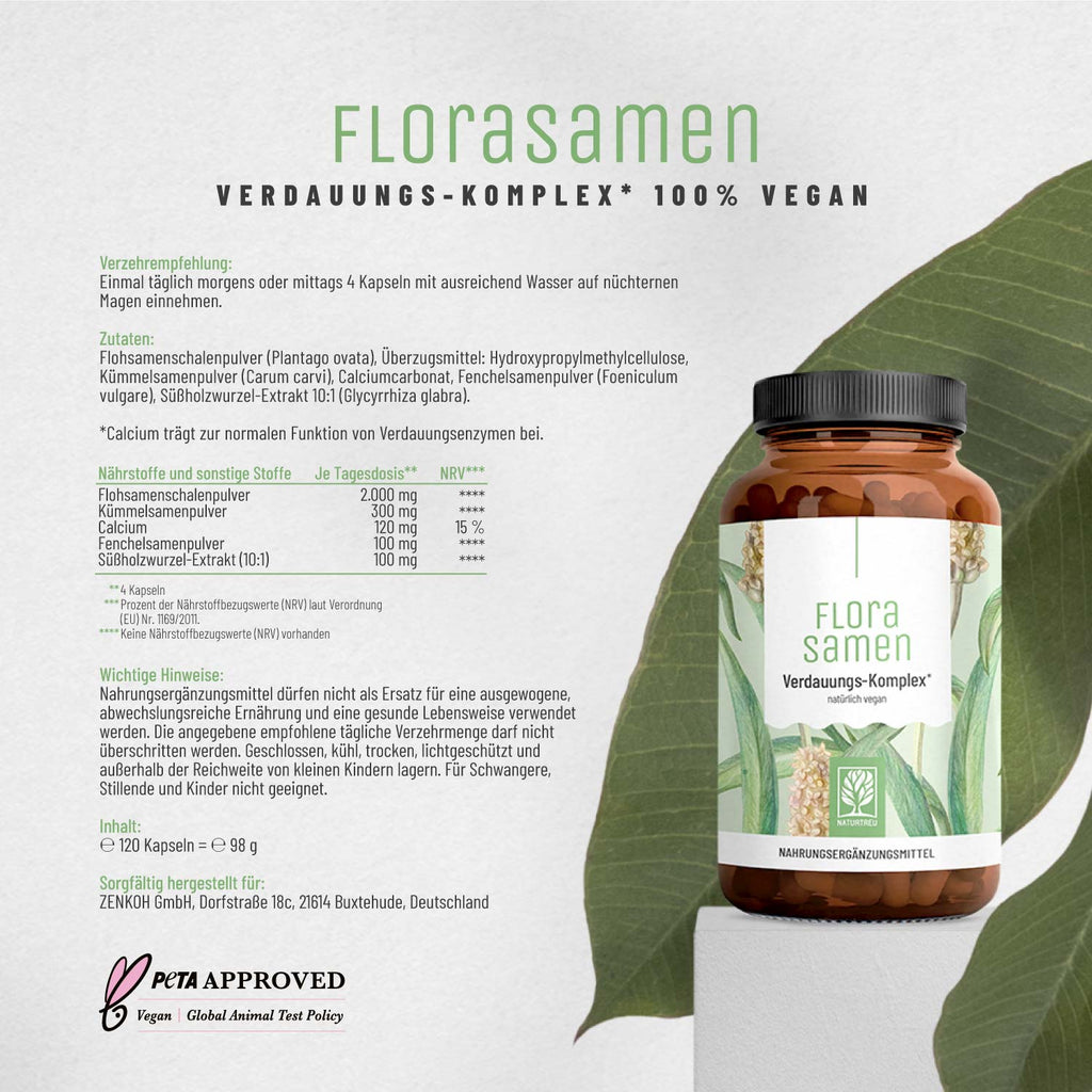 Florasamen Verdauungs-Komplex Etikett