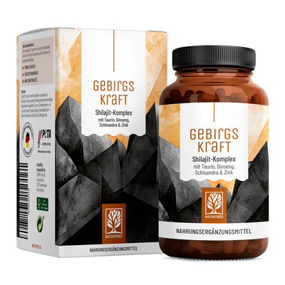 Gebirgskraft: Shilajit Kapseln mit Taurin, Ginseng, Schisandra & Zink