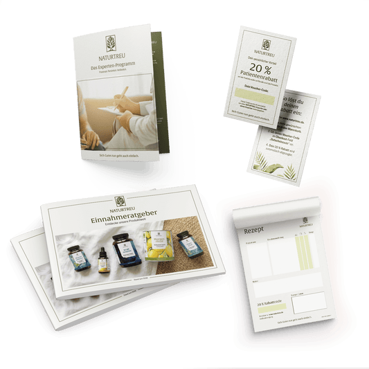 Starterpaket für Therapeuten & medizinische Experten: Produktkatalog, Einnahmeratgeber, Rezeptblock & mehr