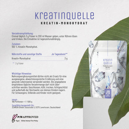 Kreatinquelle Kreatin-Monohydrat CH Etikett 01