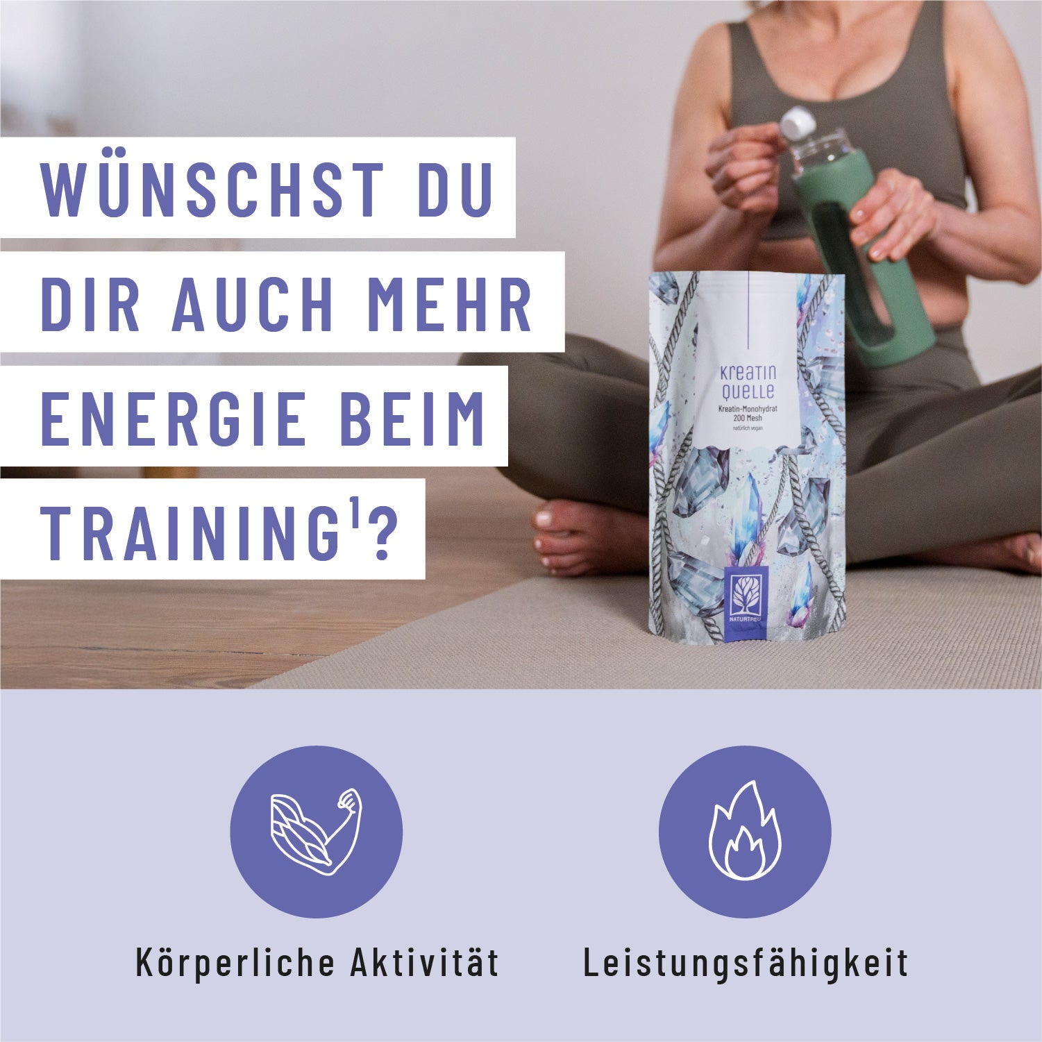 Kreatinquelle Kreatin-Monohydrat mit 200 Mesh Wirkung