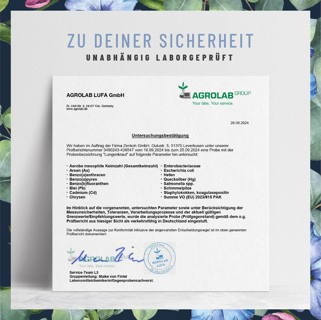 Lungenkraut Mit-Eukalyptus-Thymian NAC Laborzertifikat