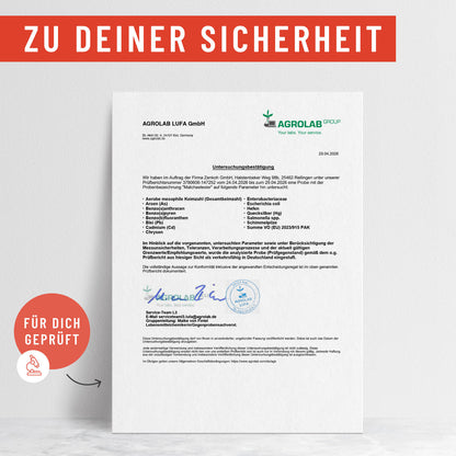 Matchaelixier Creative DE Onlineshop Laborzertifikat