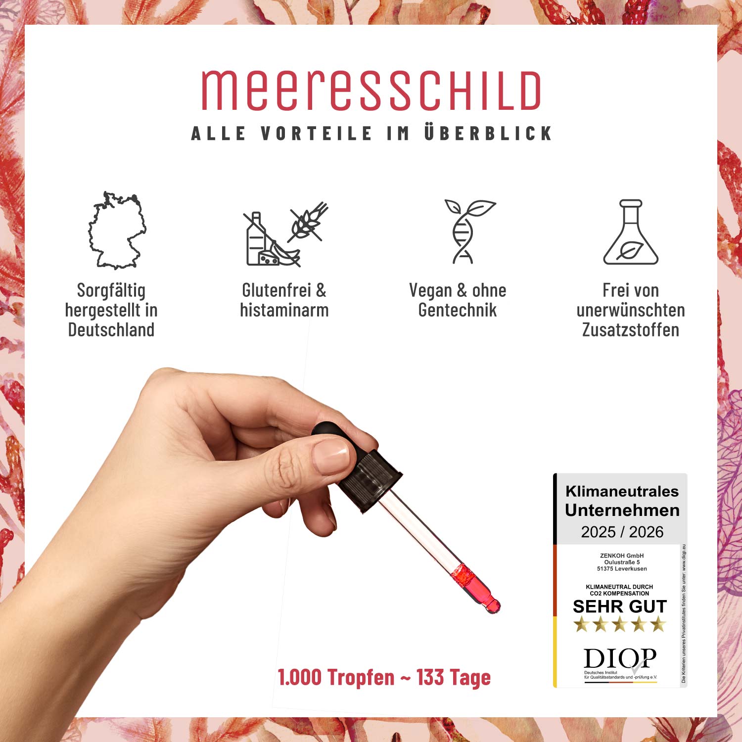 Meeresschild Astaxanthin-Tropfen Alle Vorteile im Ueberblick