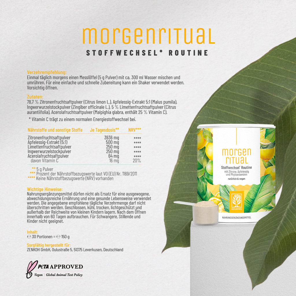 Morgenritual Stoffwechsel-Routine Etikett 01