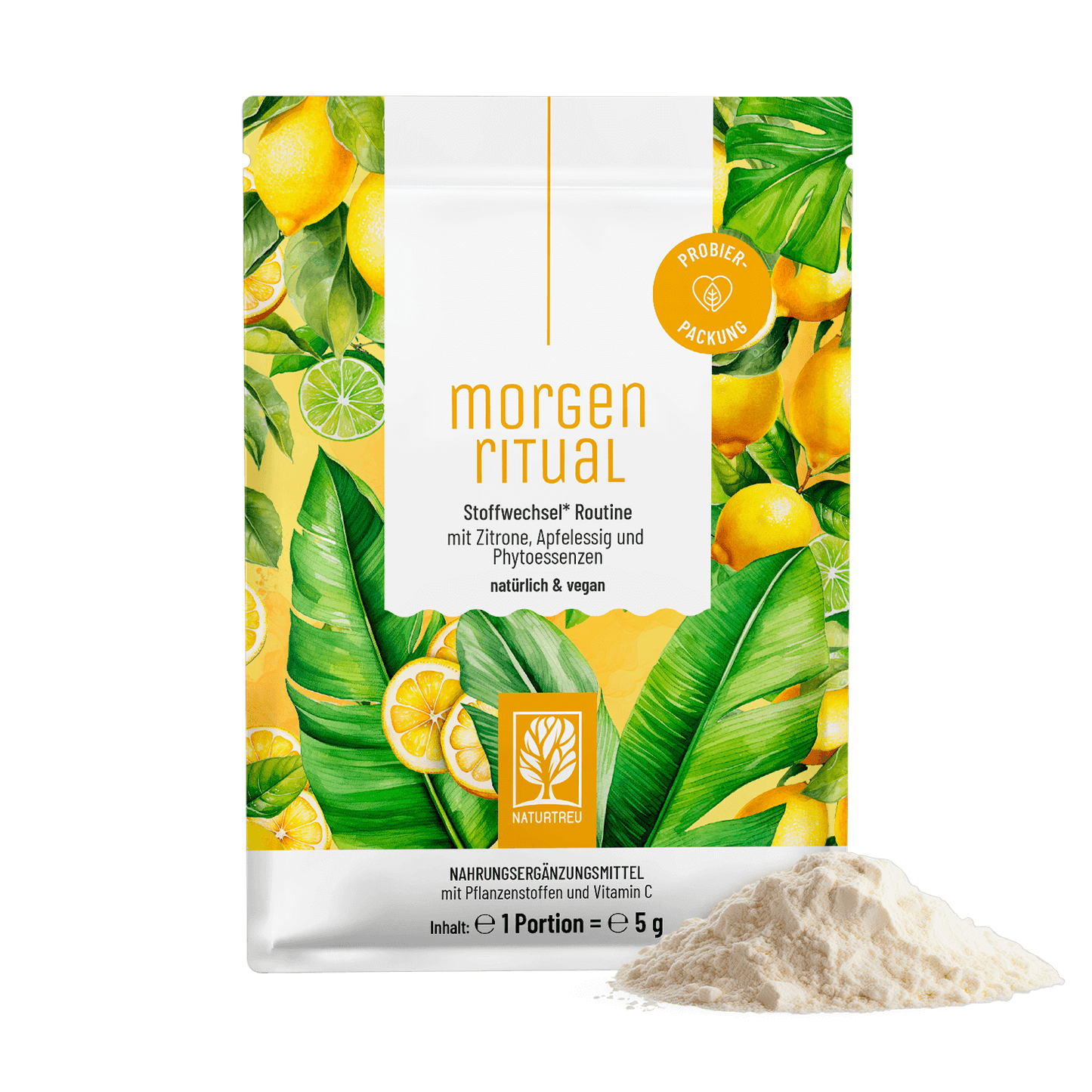 Morgenritual Stoffwechsel-Routine Sachet Titelbild Pulver