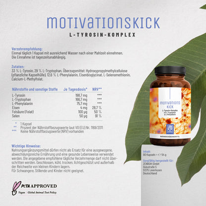 Motivationskick L-Tyrosin-Komplex Etikett 