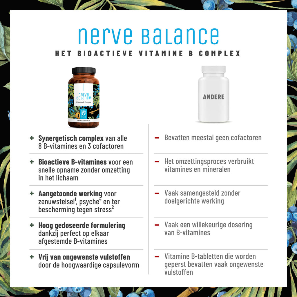 Nervenstark Vitamin-B-Komplex NL Vergleichstabelle