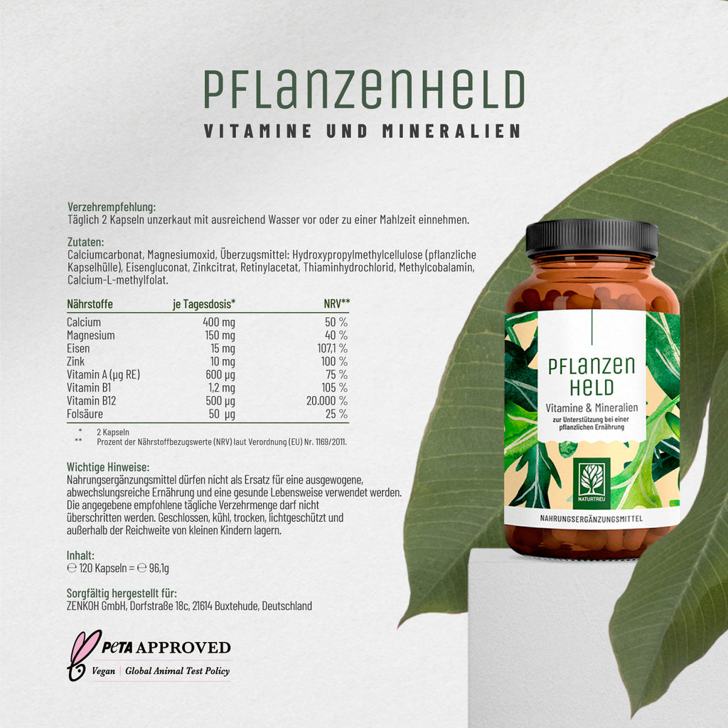 Pflanzenheld Vitamine Mineralien Etikett 01