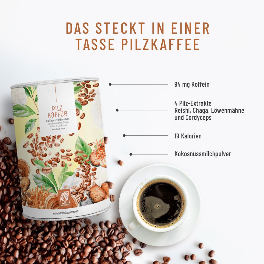 Pilzkaffee Kaffeegetraenkepulver Inhalt 