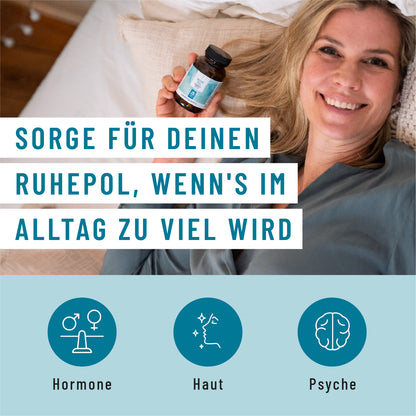 Ruhepol Anti Stress Komplex mit Ashwagandha & Rosenwurz Wirkung