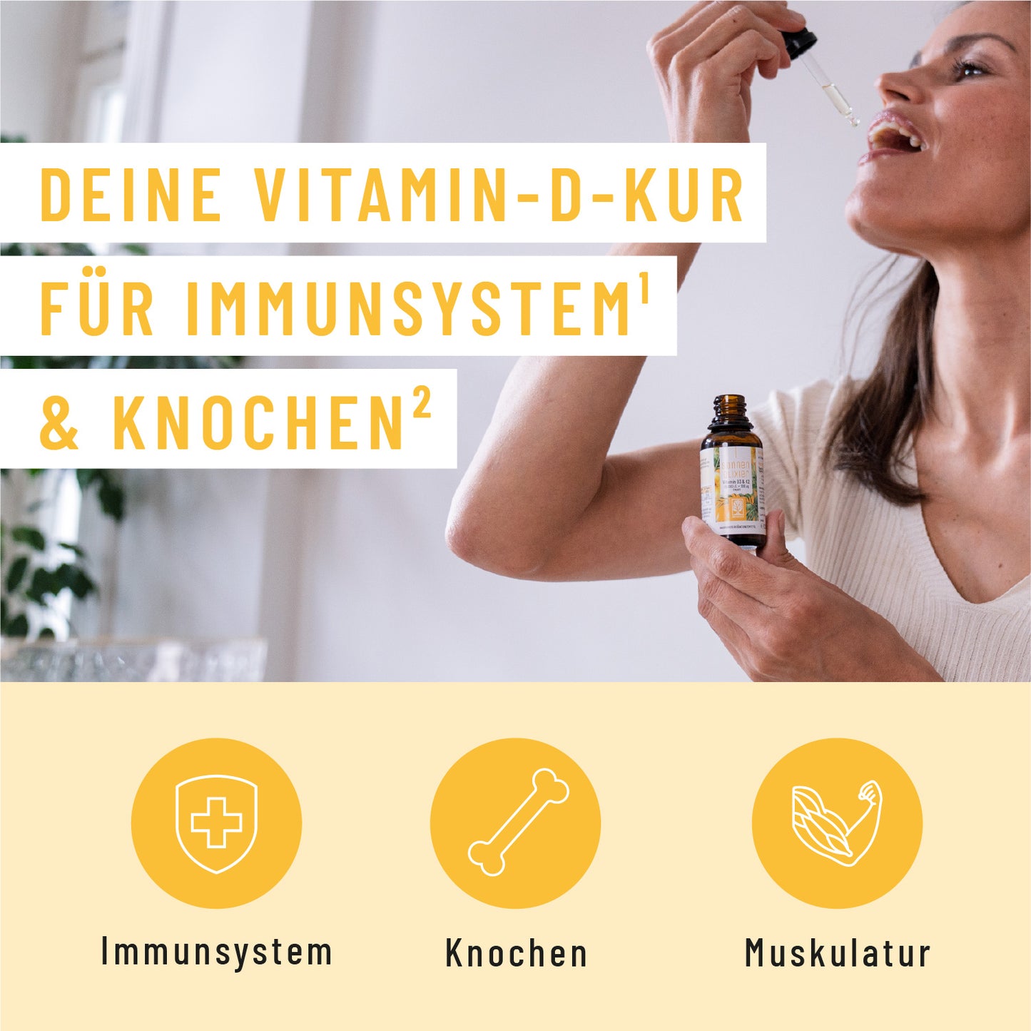 Sonnenelixier Vitamin D3 & K2 Tropfen Depot für Erwachsene (20.000 I.E.) Wirkung