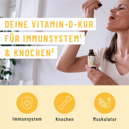 Sonnenelixier Vitamin D3 & K2 Tropfen Depot für Erwachsene (20.000 I.E.) Wirkung