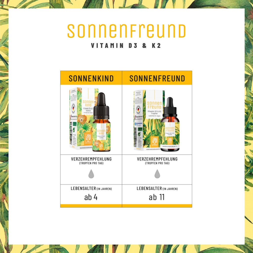     Sonnenfreund Vitamin D3 K2 Produkte