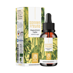 Sonnenfreund: Vitamin D3 & K2 Tropfen für Erwachsene (1.000 I.E.)