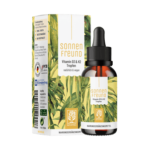 Sonnenfreund: Vitamin D3 & K2 Tropfen für Erwachsene (1.000 I.E.)
