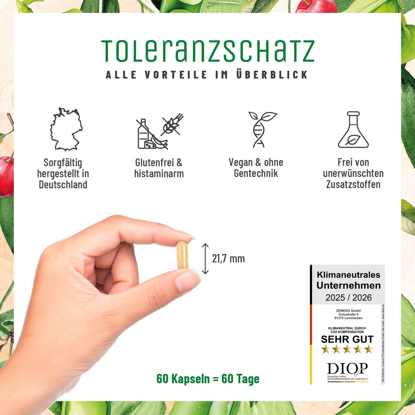 Toleranzschatz Diaminoxidase-Komplex Alle Vorteile im Ueberblick
