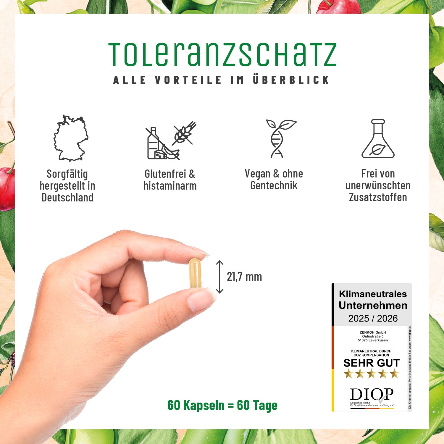 Toleranzschatz Diaminoxidase-Komplex Alle Vorteile im Ueberblick