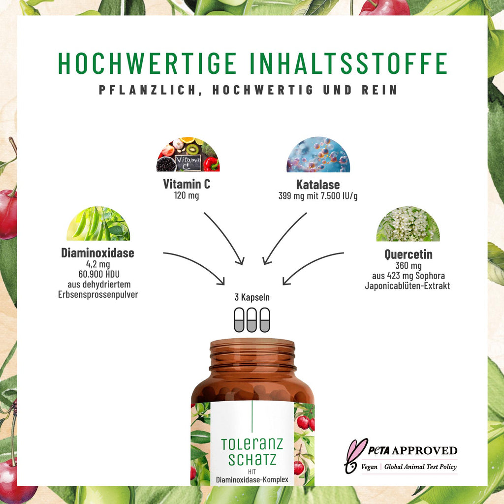 Toleranzschatz Diaminoxidase-Komplex Hochwertige Inhaltsstoffe