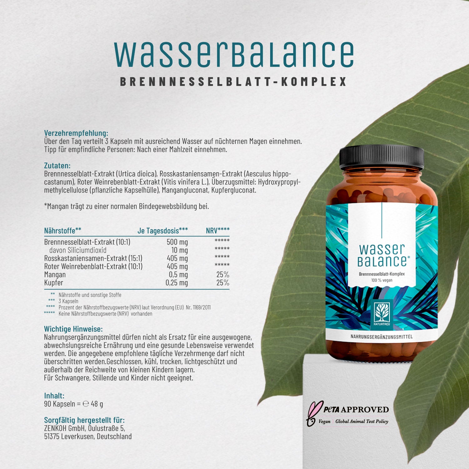 Wasserbalance Brennessel-Komplex Etikett