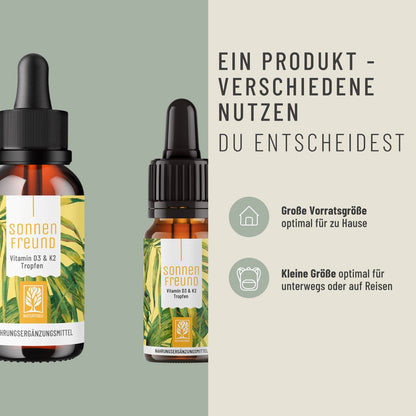 Sonnenfreund Small: Vitamin D3 & K2 Tropfen