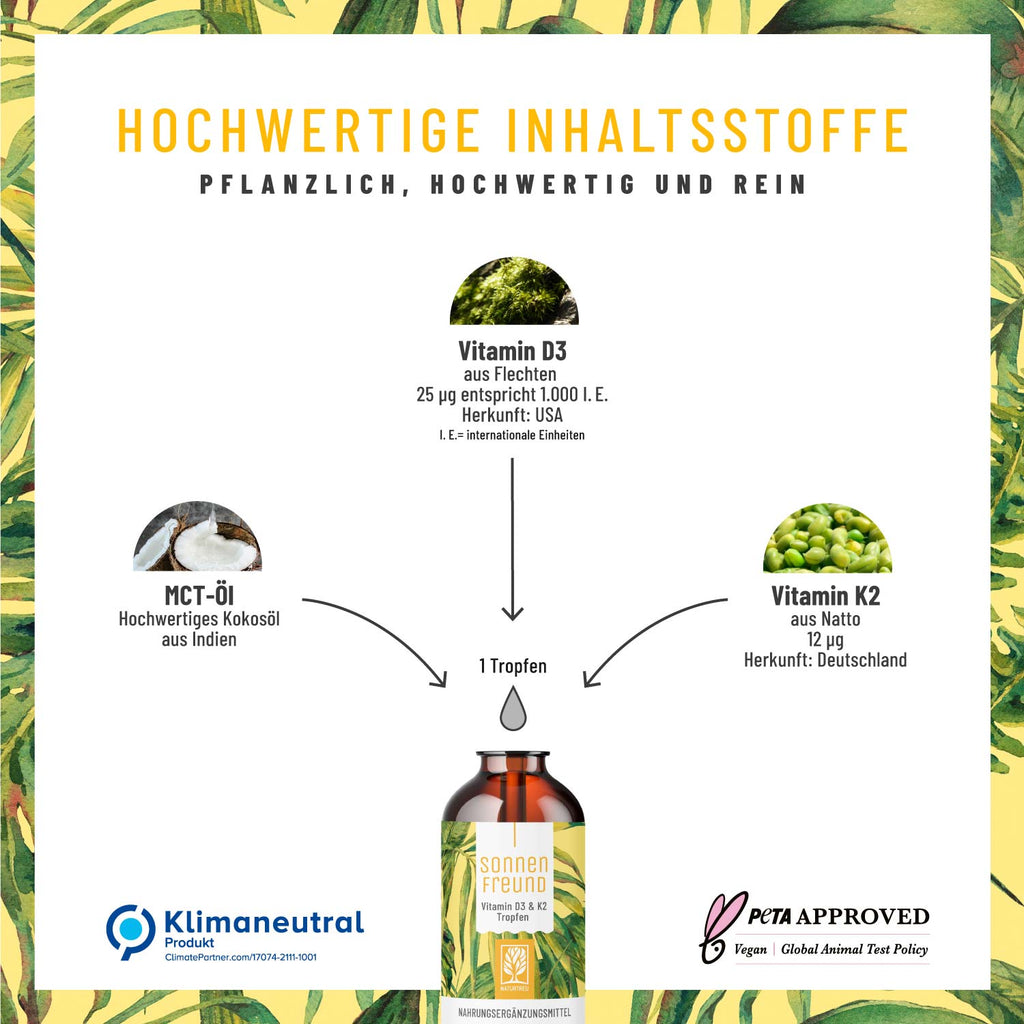 Sonnenfreund Vitamin K2 D3 Inhaltsstoffe